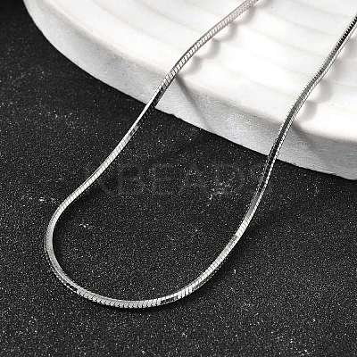 1.5MM 304 Stainless Steel Snake Chain Necklaces for Women Men STAS-V011-04C-P-1