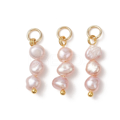 Natural Baroque Keshi Pearl Two Sides Polished Pendants PALLOY-JF04814-03-1