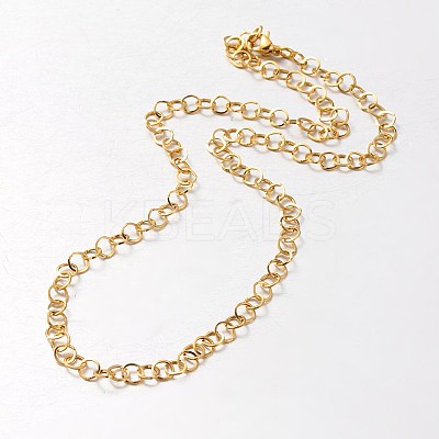 Boy's 304 Stainless Steel Rolo Chain Necklace STAS-L127-04-1