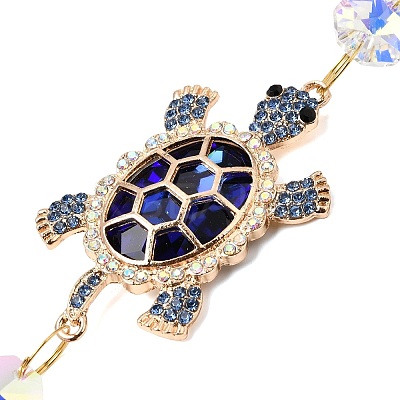 Alloy Rhinestones & Glass Charm Suncatchers HJEW-E013-01G-E-1