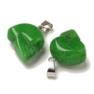 Dyed Natural White Jade Pendants G-Z067-02P-14-1