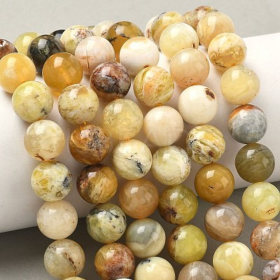 Natural Yellow Opal Beads Strands G-I213-18-10mm-1