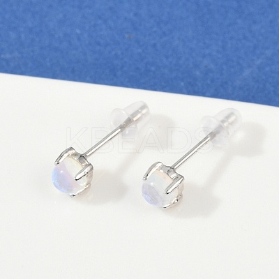 Anti-Tarnish 925 Sterling Silver Stud Earrings EJEW-M202-01-1