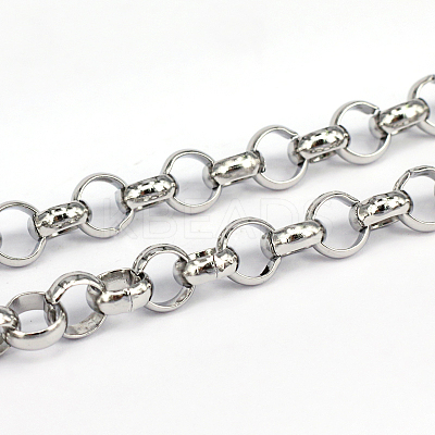 Tarnish Resistant 304 Stainless Steel Rolo Chains CHS-L001-28-8mm-1