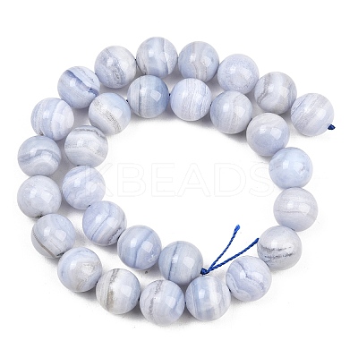 Natural Blue Lace Agate Beads Strands G-D106-A01-14mm-AB-1