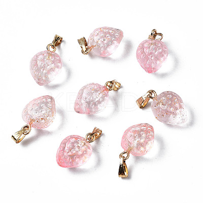 Two Tone Transparent Spray Painted Glass Pendants LS-X-GLAA-N035-014-G02-1