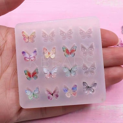 Butterfly Shape DIY Food Grade Silicone Molds AJEW-A033-01-1