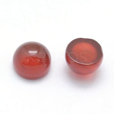 Natural Carnelian Cabochons G-P393-R03-4mm-1