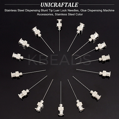 15Pcs 304 Stainless Steel Dispensing Blunt Tip Luer Lock Needles TOOL-UN0001-28B-1