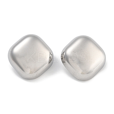 304 Stainless Steel Square Stud Earrings for Women EJEW-U022-07P-1