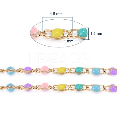 3.28 Feet 304 Stainless Steel Enamel Twisted Chains X-STAS-R100-40A-1