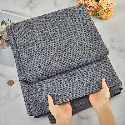 Plum Blossom Pattern Non-woven Polyester Anti-Skid Fabrics DIY-WH0453-90B-1