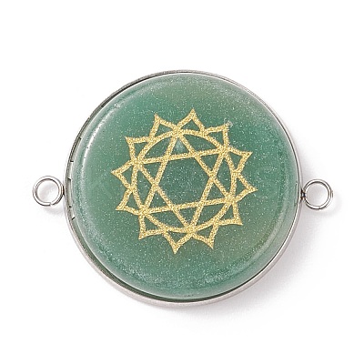 Natural & Synthetic Mixed Stone Connector Charms PALLOY-JF01647-1