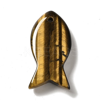 Natural Tiger Eye Pendants G-G932-B12-1
