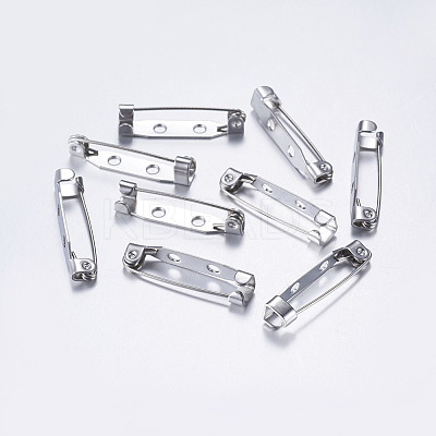Tarnish Resistant 304 Stainless Steel Pin Brooch Back Bar Findings LS-STAS-L198-09P-1