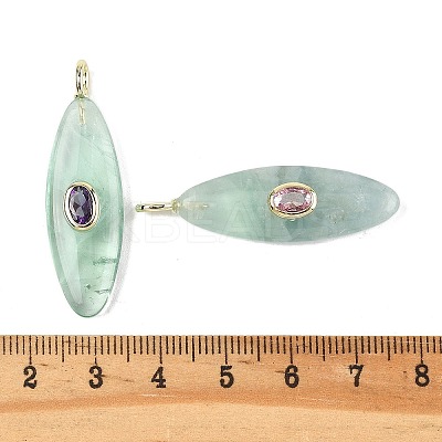 Natural Green Fluorite Pendants G-D357-01G-1