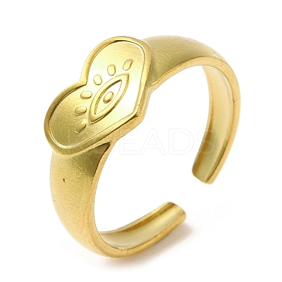 304 Stainless Steel Open Cuff Rings RJEW-K245-65G-1