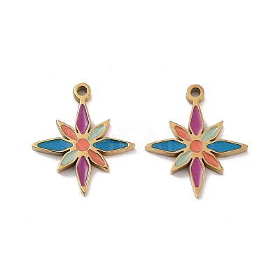 Ion Plating(IP) 316 Stainless Steel Enamel Charms STAS-U014-69G-1
