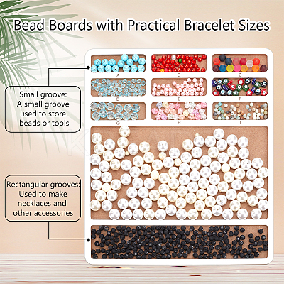 Wooden Bead Design Boards WOOD-WH0042-26B-1