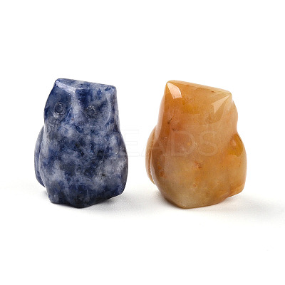 Natural Mixed Stone Owl Display Decorations G-N345-04-1