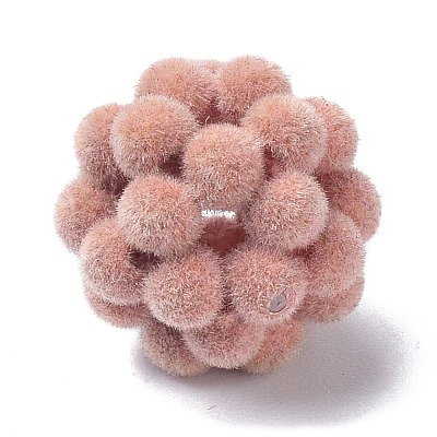 Flocky Resin Woven Beads RESI-F025-01A-1