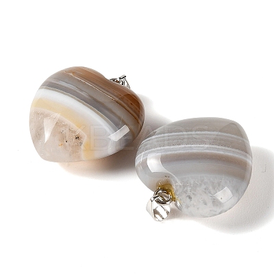 Natural Banded Agate Pendants GG-CBAA0EE-04P-09-1