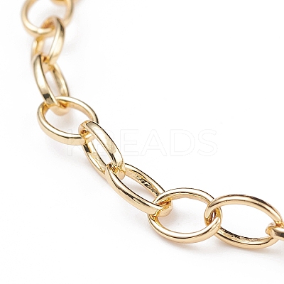 Brass Cable Chain Bracelet BJEW-JB07079-1