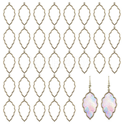 50Pcs Tibetan Style Alloy Open Back Bezel Big Pendants FIND-CA0008-77AB-1