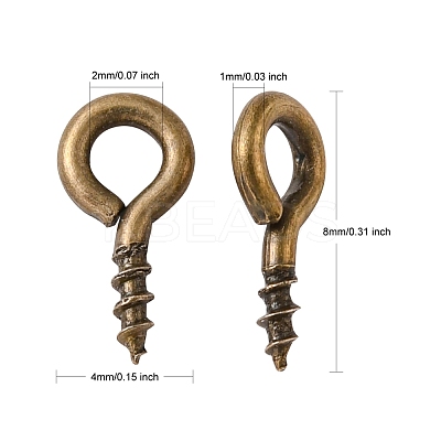 Iron Screw Eye Pin Peg Bails E561Y-AB-FF-1