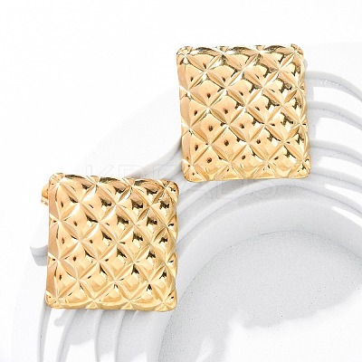 304 Stainless Steel Stud Earrings for Women LS-EJEW-K306-08G-1