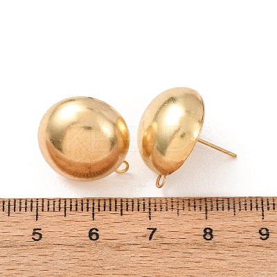 Brass Stud Earring Findings KK-G604-01G-08-1
