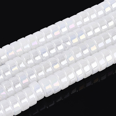 AB Color Plated Imitation Jade Glass Beads Strands GLAA-T026-4x8mm-J01-1