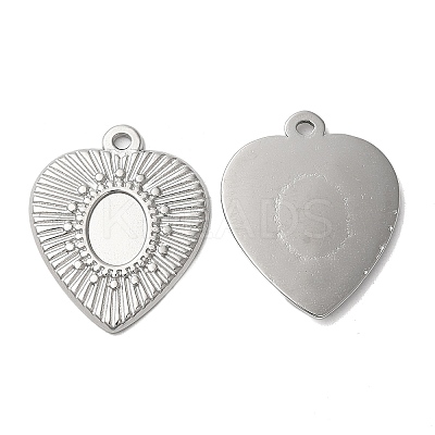 Non-Tarnish 304 Stainless Steel Pendant Cabochon Settings STAS-L020-019P-1