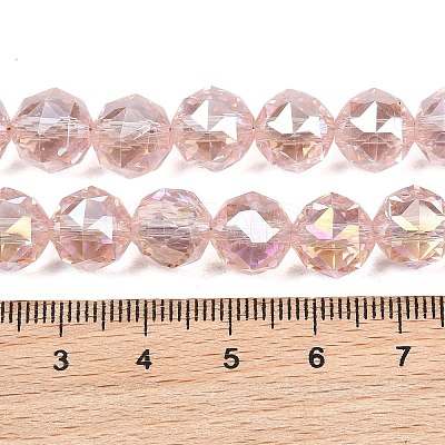 Transparent Electroplate Glass Beads Strands EGLA-N002-34C-B06-1