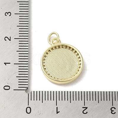 Brass Micro Pave Clear Cubic Zirconia Pendants KK-I708-03D-G-1