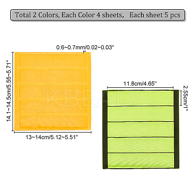 8 Sheets 2 Colors Waterproof PVC Plastic Reflective Stickers DIY-GA0004-04-1