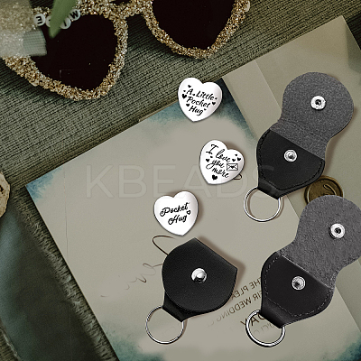 Heart Double-Sided Engraved Stainless Steel Commemorative Decision Maker Coin Set AJEW-GL0002-01K-1