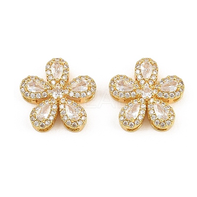 Brass Micro Pave Cubic Zirconia Pendants CU-CBA3D67-06G-05-1