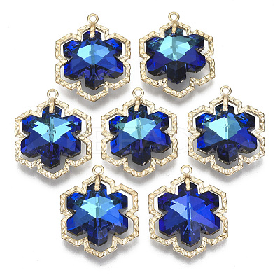 Glass Rhinestone Pendants GLAA-N038-14A-B01-1