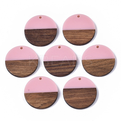 Resin & Wood Pendants RESI-S358-02B-28-1