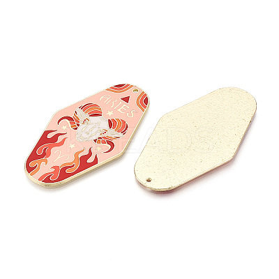 Rack Plating Alloy and Enamel Big Pendants ENAM-T021-29G-1