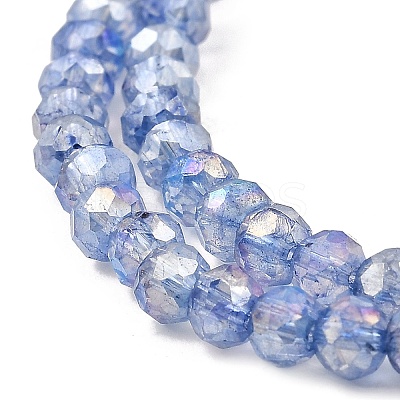 Spray Painted Imitation Jade Glass Beads Strands GLAA-P058-01A-07-1