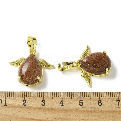 Synthetic Goldstone Pendants KK-F888-01G-23-1