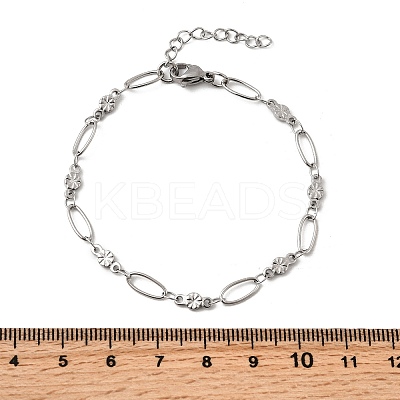 304 Stainless Steel Link Bracelets BJEW-A044-03A-P-1