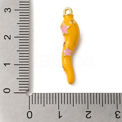 Rack Plating Brass Enamel Pendants KK-A229-29G-03-1