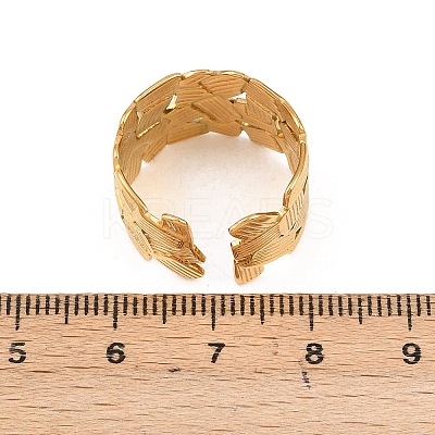 304 Stainless Steel Cuff Open Rings RJEW-Z125-01G-1