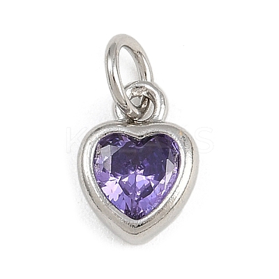 Brass with Cubic Zirconia Pendants KK-A269-67A-P-1