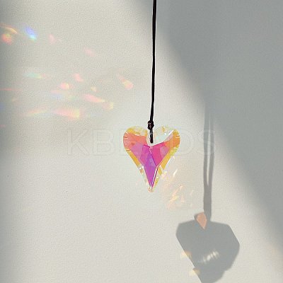 Glass Heart Suncatcher Hanging Ornaments LS-PW-WGA6B84-01-1