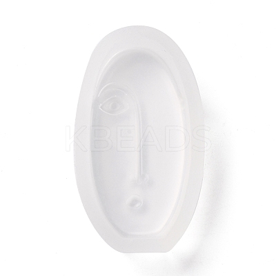 3D Abstract Lady Face Candle Making Molds X-DIY-P052-04-1