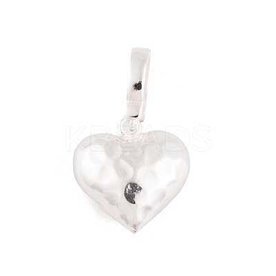925 Sterling Silver Love Heart Pendants STER-P058-01B-S-1